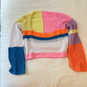 Multicolor Crochet Knit Top